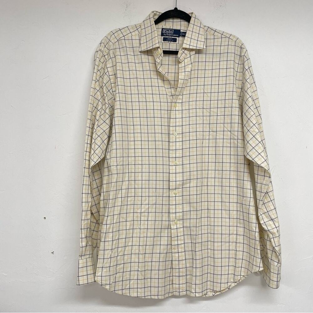 Polo by Ralph Lauren Beige and Blue Plaid Shirt